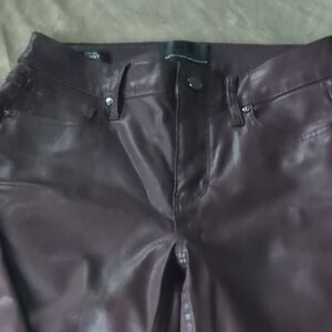 WHBM Burgundy High Rise Slick Skinny Jeans 2S